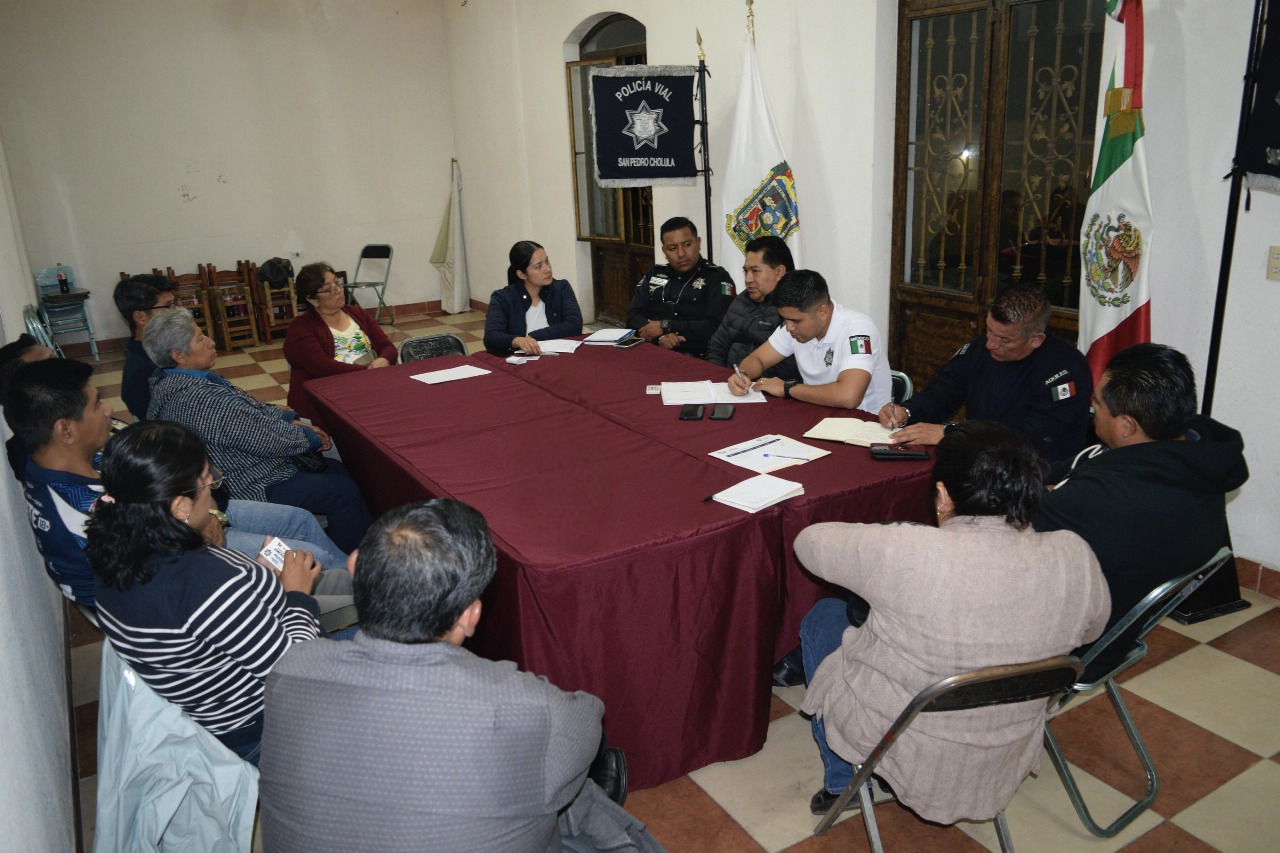 Barrios de San Pedro Cholula se suman a las Mesas de Seguridad