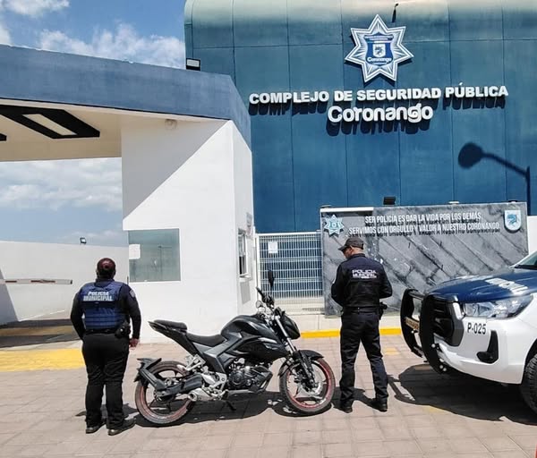 Policía Municipal de Coronango recupera motocicleta con reporte de robo tras denuncia ciudadana