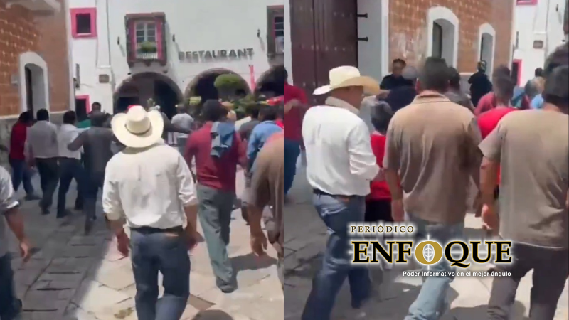 Caos en Atlixco: protesta de foráneos termina en violencia