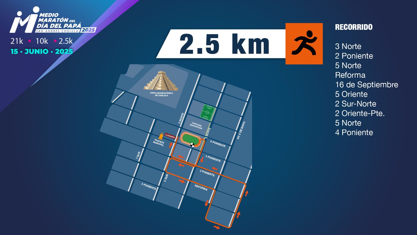 presentan playera medio maraton dia del padre sach 6