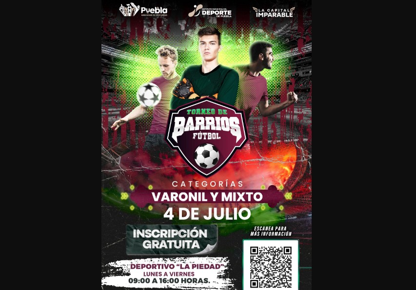 Arranca el Torneo de Barrios Futbol 7 - 2025 en Puebla