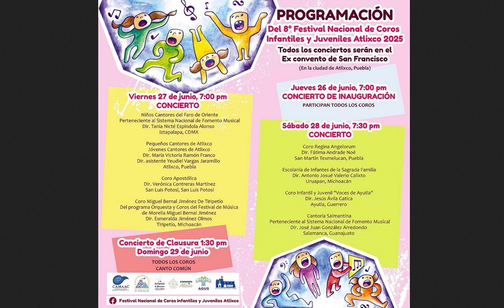 Atlixco se consolida como epicentro cultural con festival coral nacional