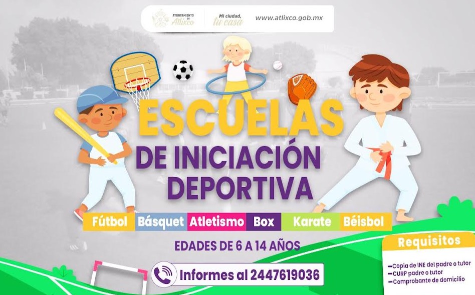 Atlixco impulsa el deporte en la niñez y juventud