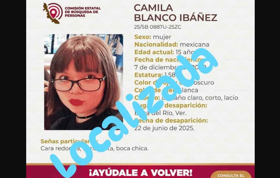 Menor reportada como desaparecida en Veracruz es localizada en Puebla