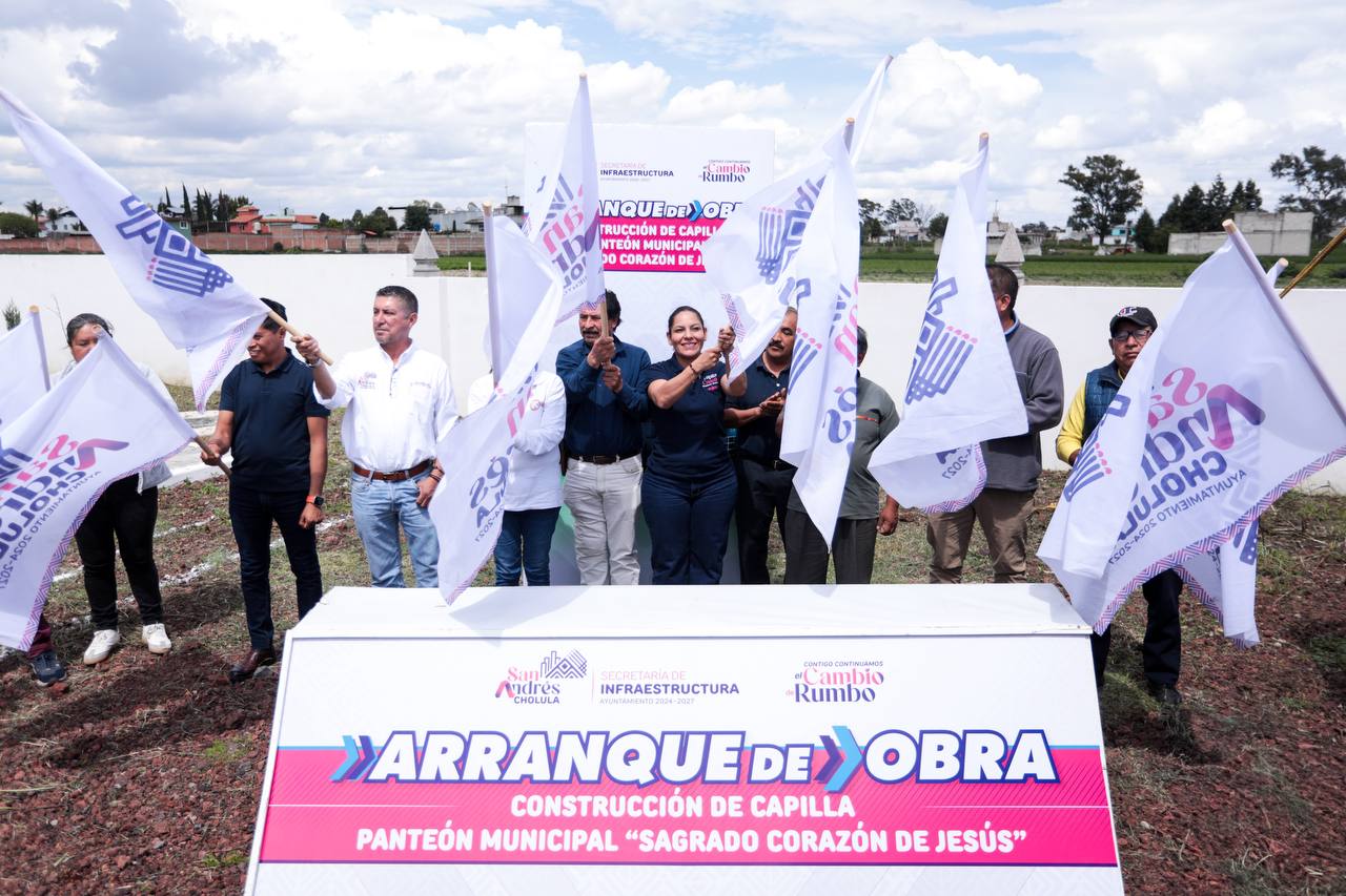 Inicia Lupita Cuautle obra en el panteón municipal de Santa María Tonantzintla