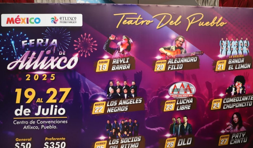 Atlixco anuncia su feria 2025 con una cartelera vibrante y familiar