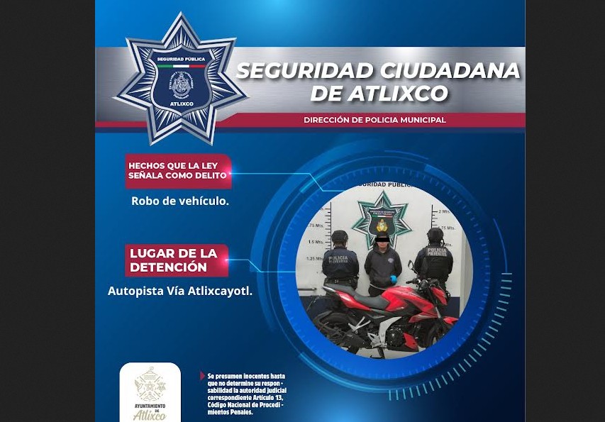 Robo de motocicleta alertado por llamada al 911