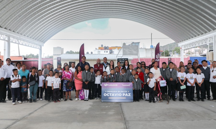 Nuevo techado escolar con captación pluvial en Puebla