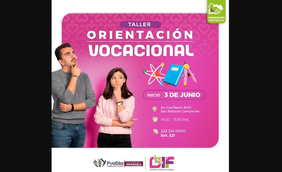 DIF Puebla impulsa decisiones universitarias con taller vocacional gratuito