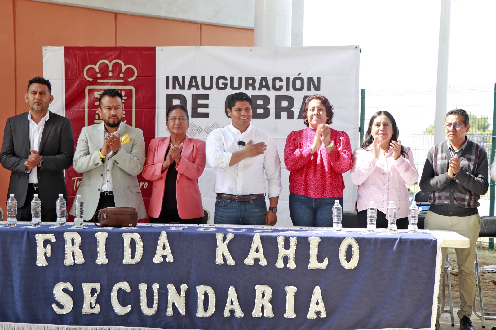 Inaugura Omar Muñoz arco techo en la Unidad Educativa Frida Kahlo 