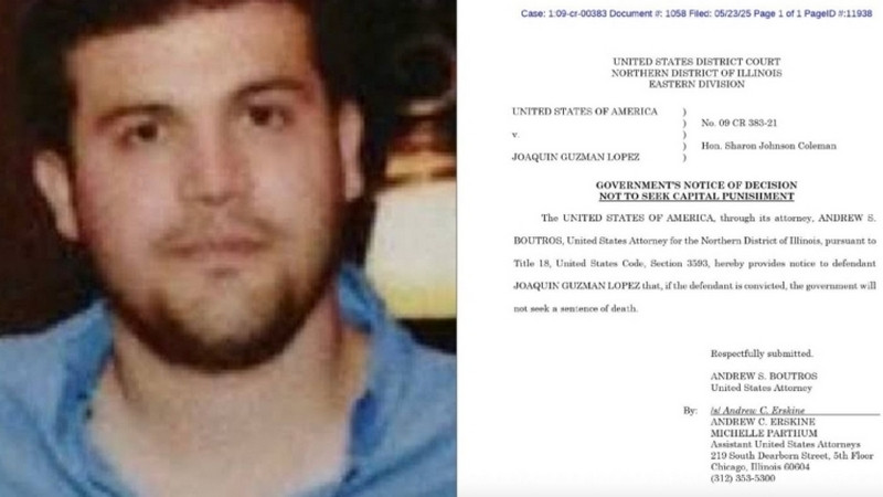 EE.UU. no pedirá pena de muerte para hijo de “El Chapo” Guzmán