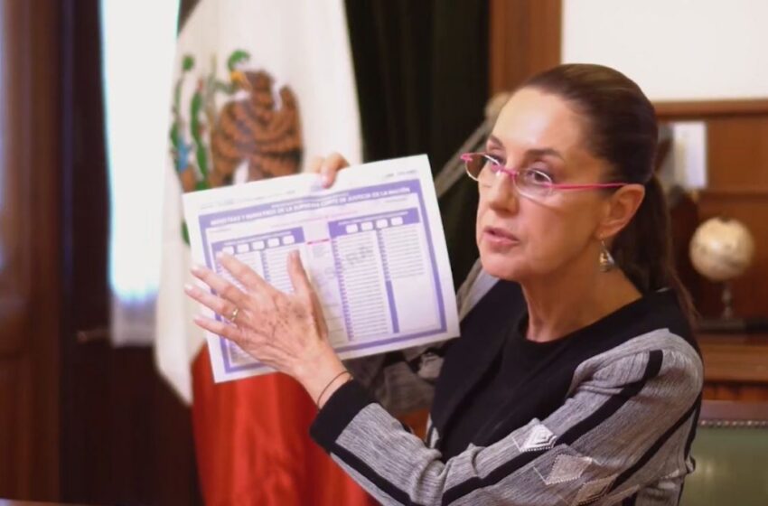 Sheinbaum explica cómo se elegirá a jueces y magistrados el 1 de junio