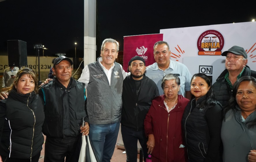 Agua Santa alcanza cobertura total de alumbrado LED con Puebla Brilla