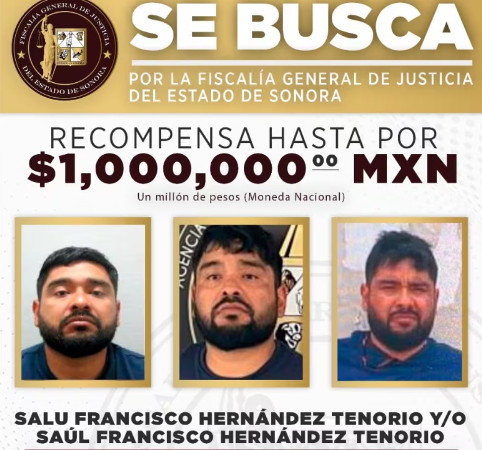 Fuga de “El Ponchis” enciende alerta nacional; Fiscalía de Sonora duplica recompensa