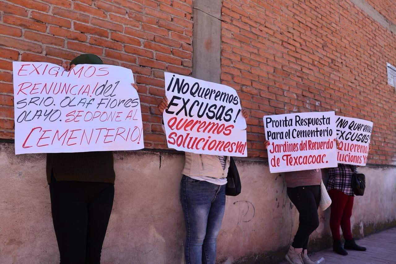 Demandan en Texcacoac pronta apertura del nuevo panteón