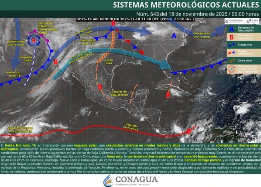 Un martes con clima extremo en todo el país