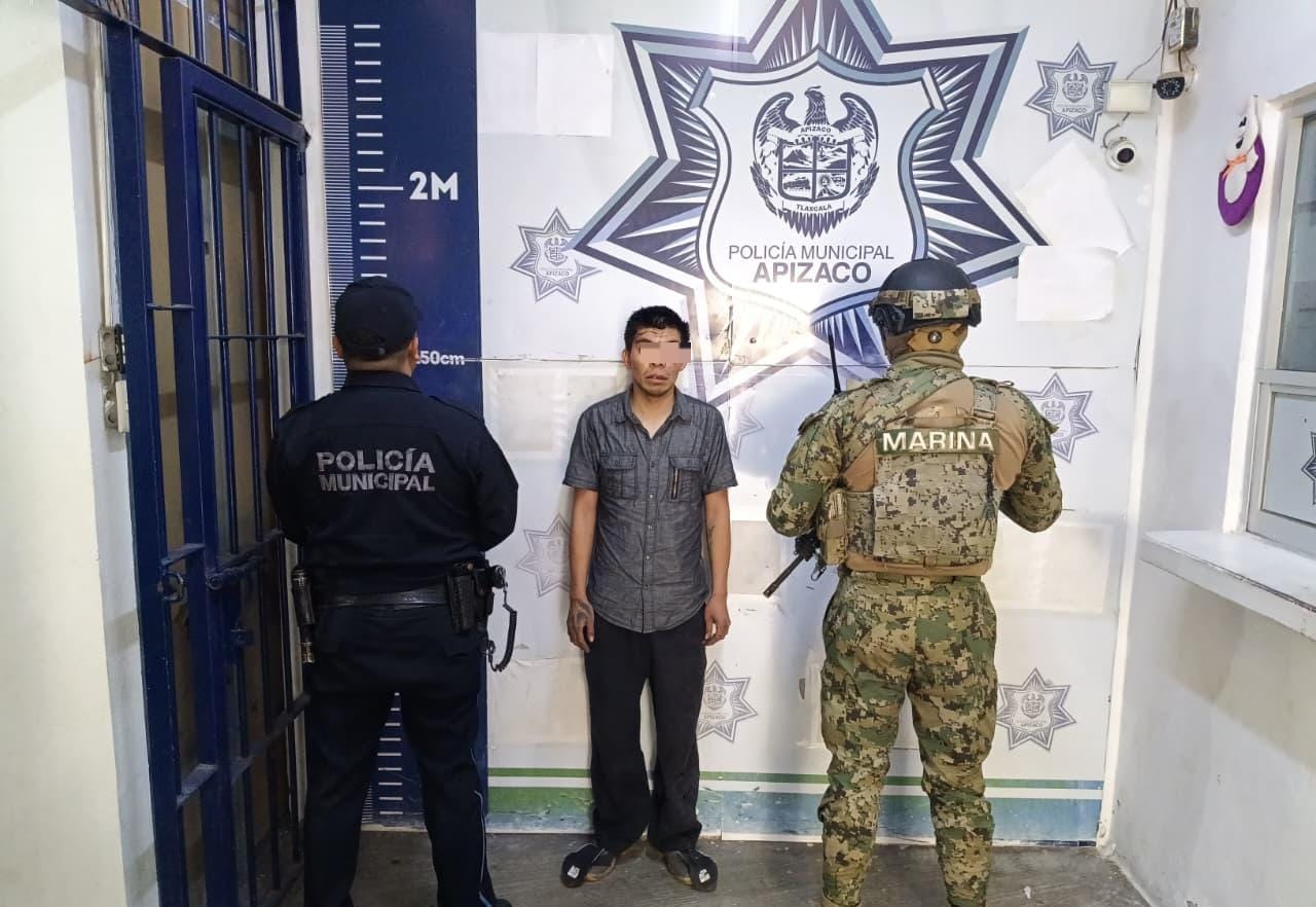 Cae asaltante de tienda 3B en Apizaco: Cámaras del C5i y policía acabaron con su escape