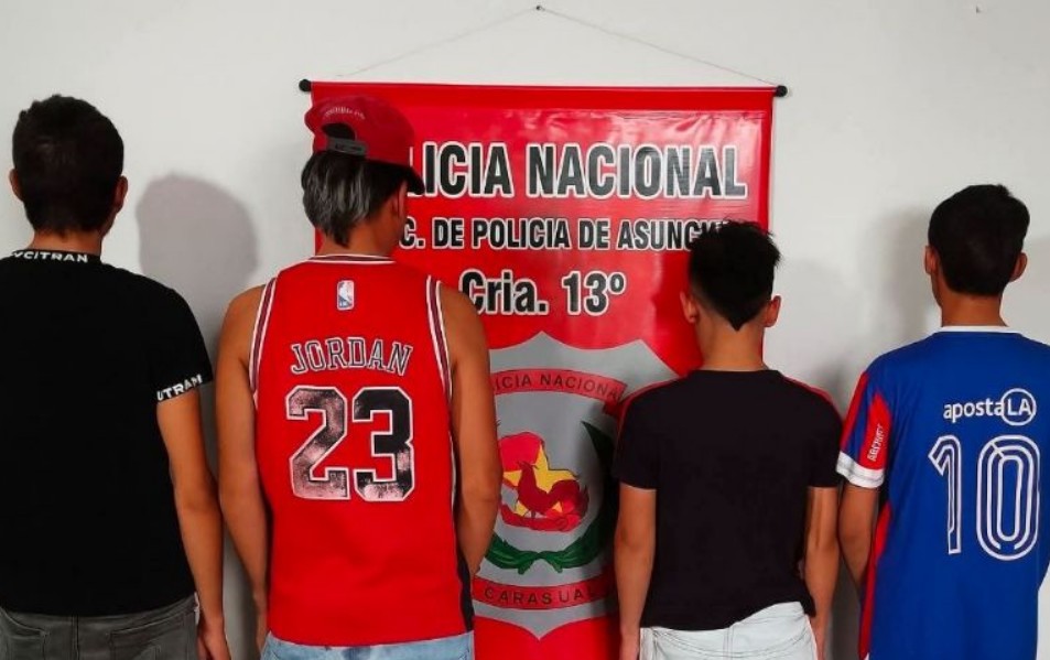 Cuatro adolescentes cometen asalto en Asunción
