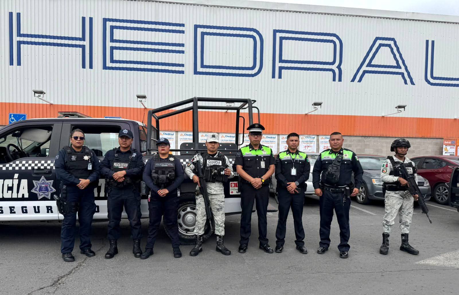 Participan GN y SSC en operativo "Cero Tolerancia" en Chiautempan