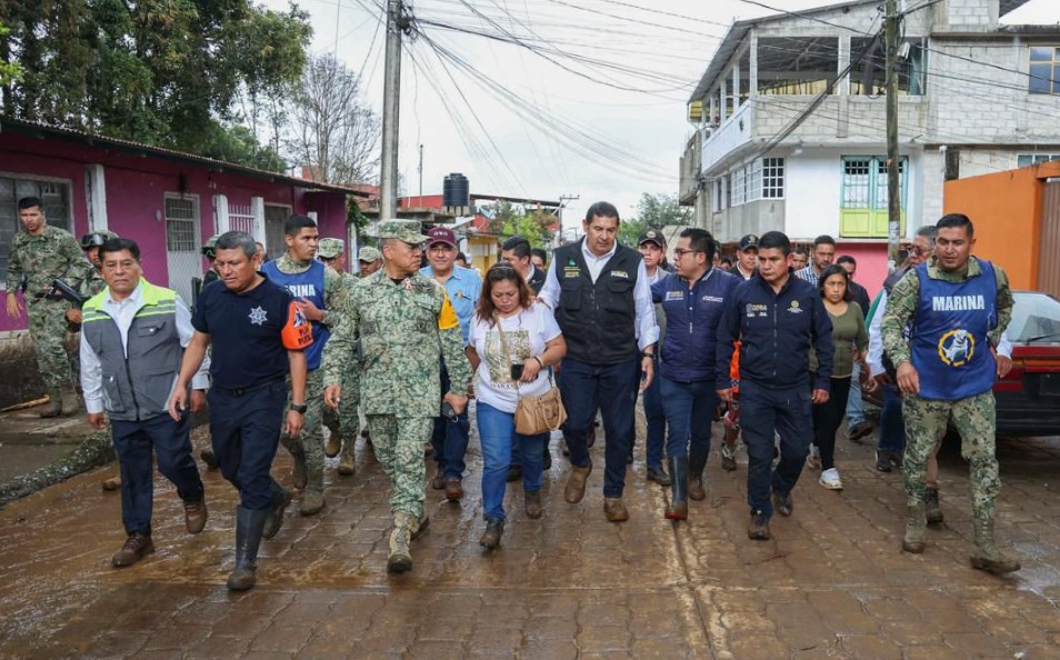 Gobernador supervisa zonas afectadas por lluvias