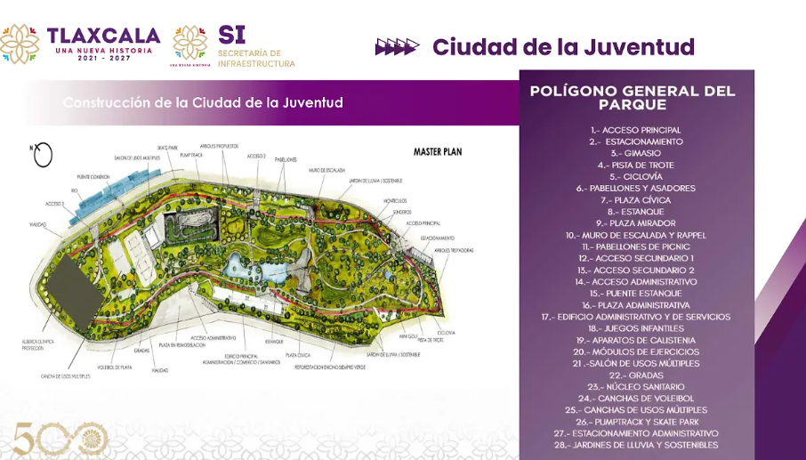 Parque de la Juventud en Tlaxcala recibirá inversión histórica de 122 mdp