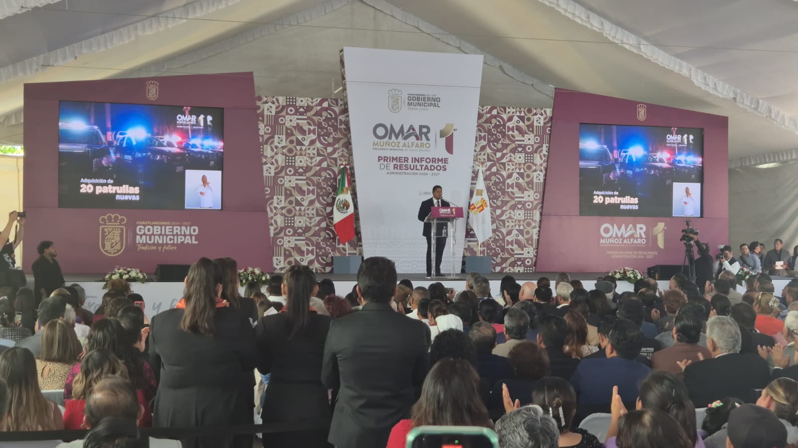 Rinde Omar Muñoz su Primer Informe como alcalde de Cuautlancingo