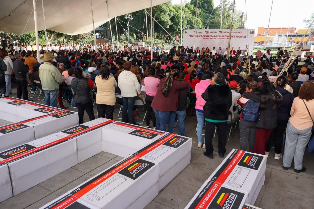 2 mil familias cholultecas beneficiadas con el programa de calentadores solares gratuitos