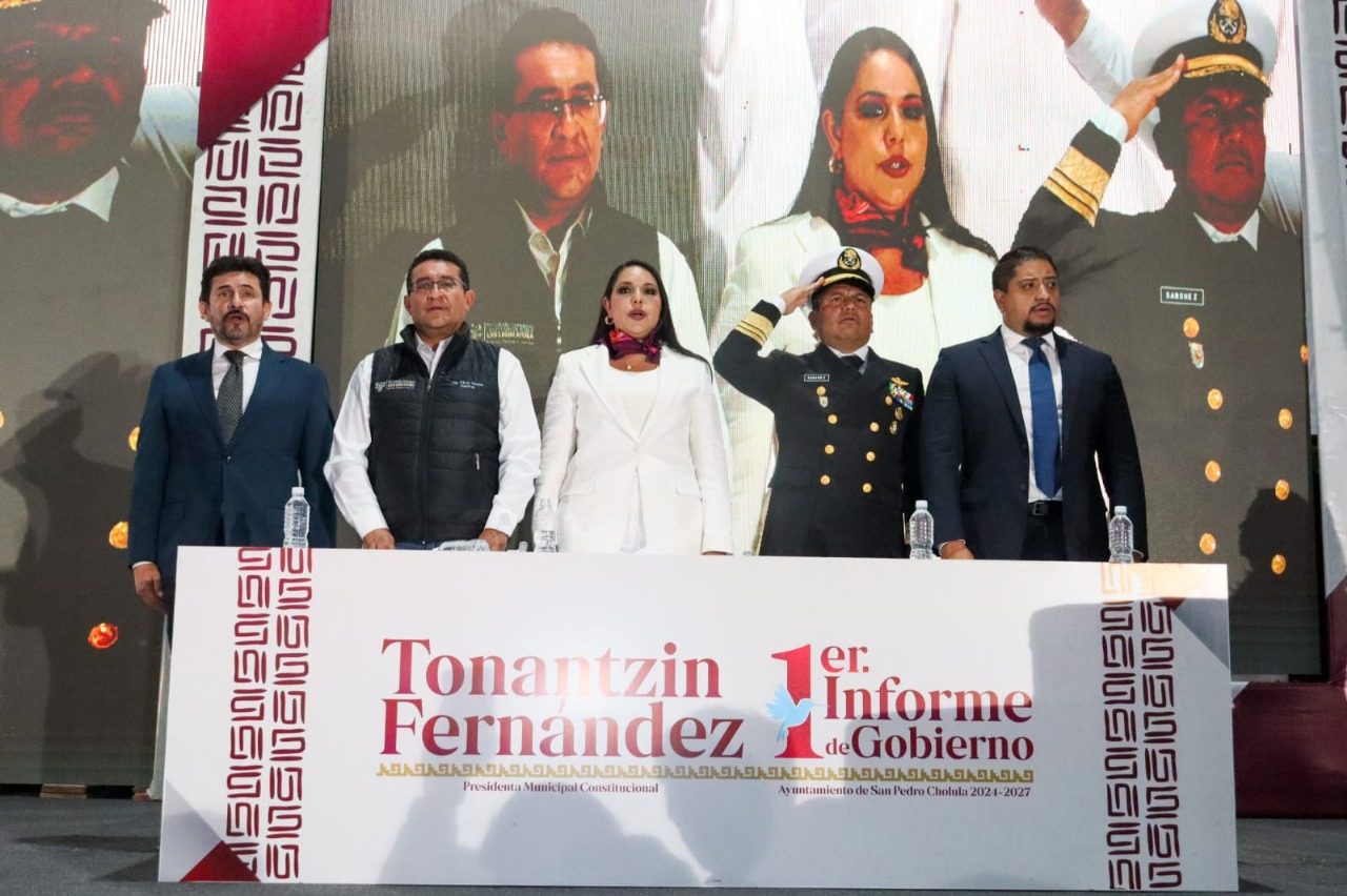 Tonantzin Fernández rinde su Primer Informe de Gobierno en San Pedro Cholula