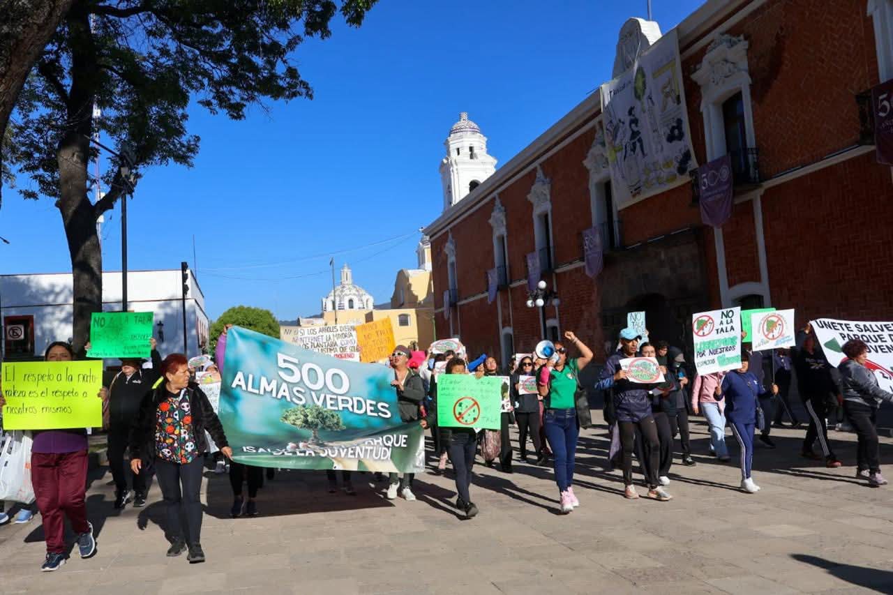 Protestan en Tlaxcala contra ecocidio del proyecto Ciudad de la Juventud
