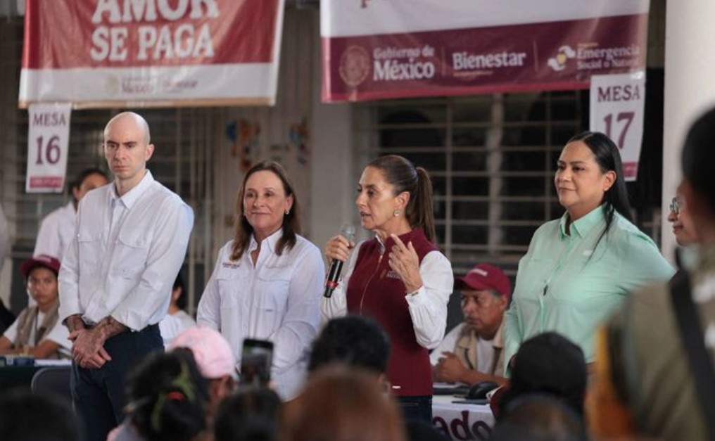 Sheinbaum supervisa entrega de apoyos en Álamo, Veracruz