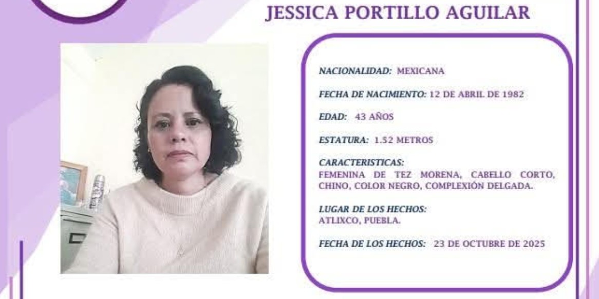 Activan Protocolo Alba por desaparición de mujer en Atlixco