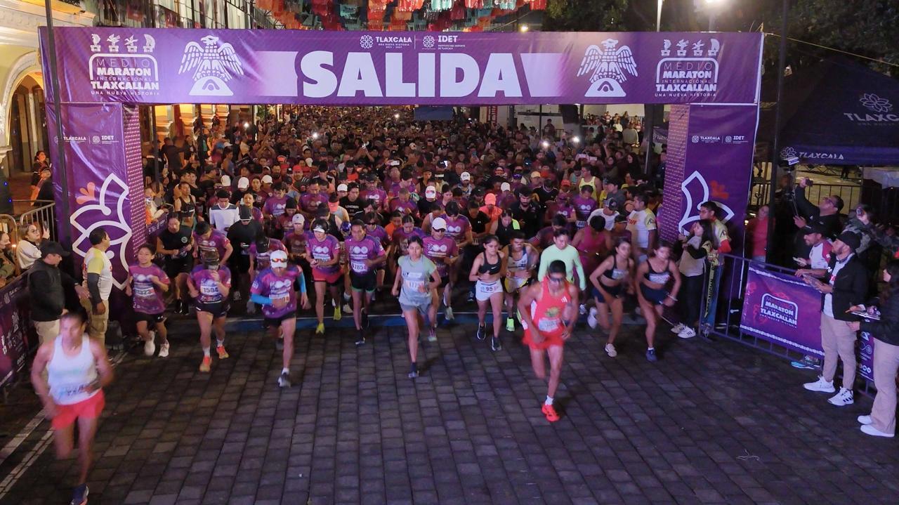 Tlaxcaltecas conquistan el Medio Maratón Internacional Tlaxcallan 500 años
