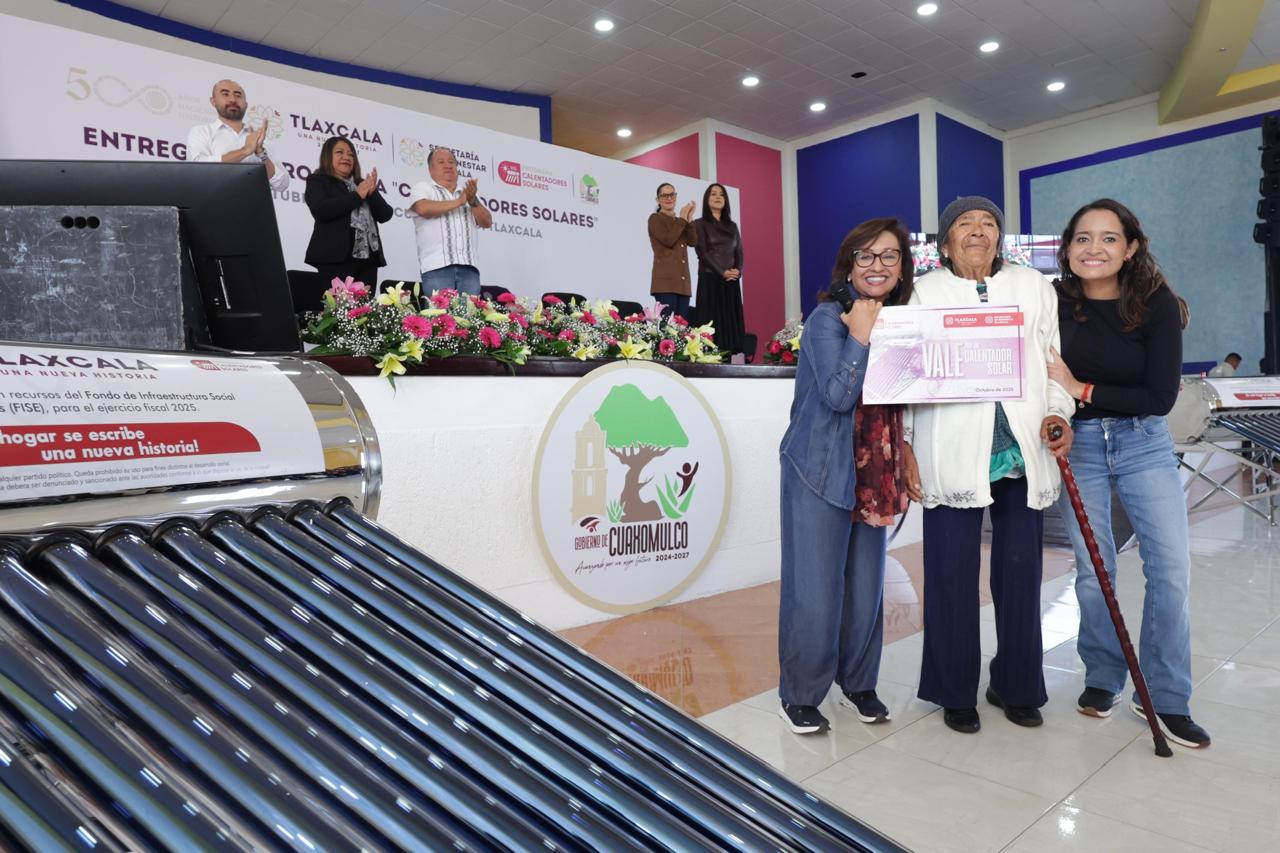 Tlaxcala impulsa bienestar con entrega de 3,550 calentadores solares en 2025