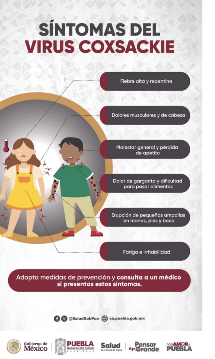 Cuautlancingo emite recomendaciones preventivas ante incremento de casos del virus Coxsackie en Puebla