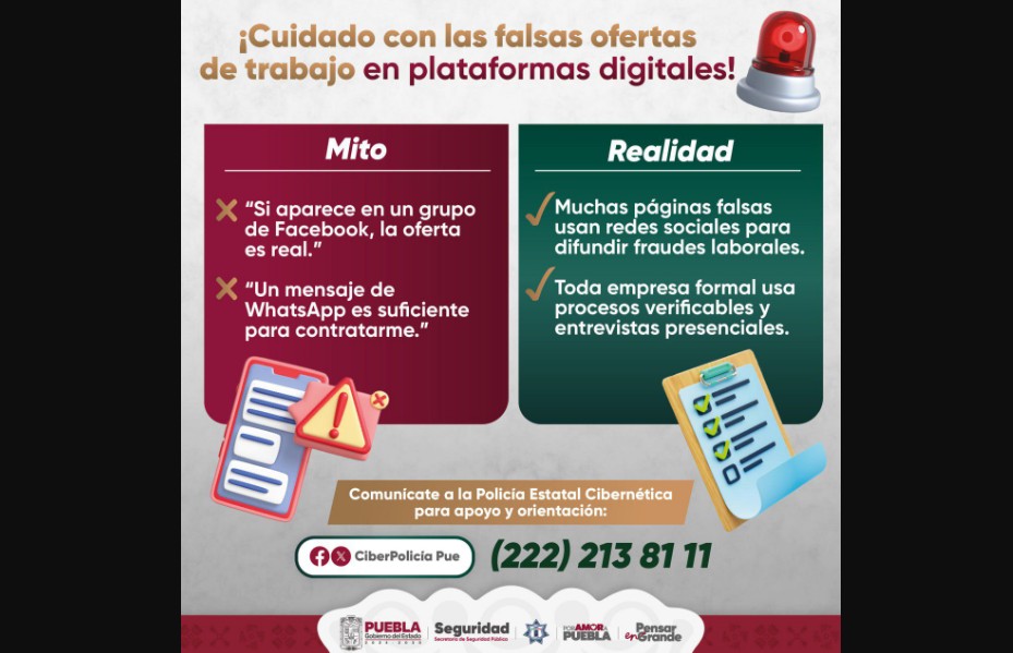 Alerta por ofertas de empleo falsas