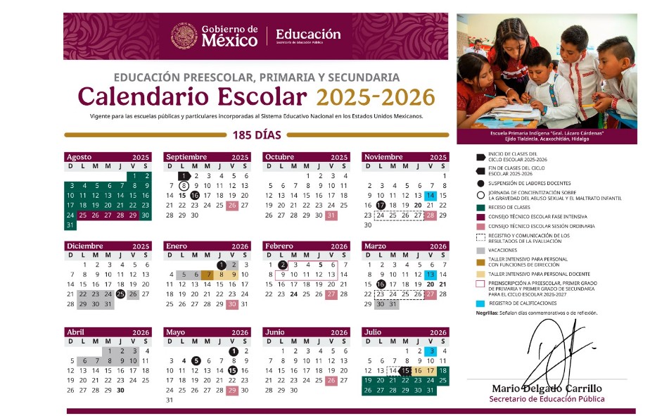 Actividades escolares el 15 de septiembre