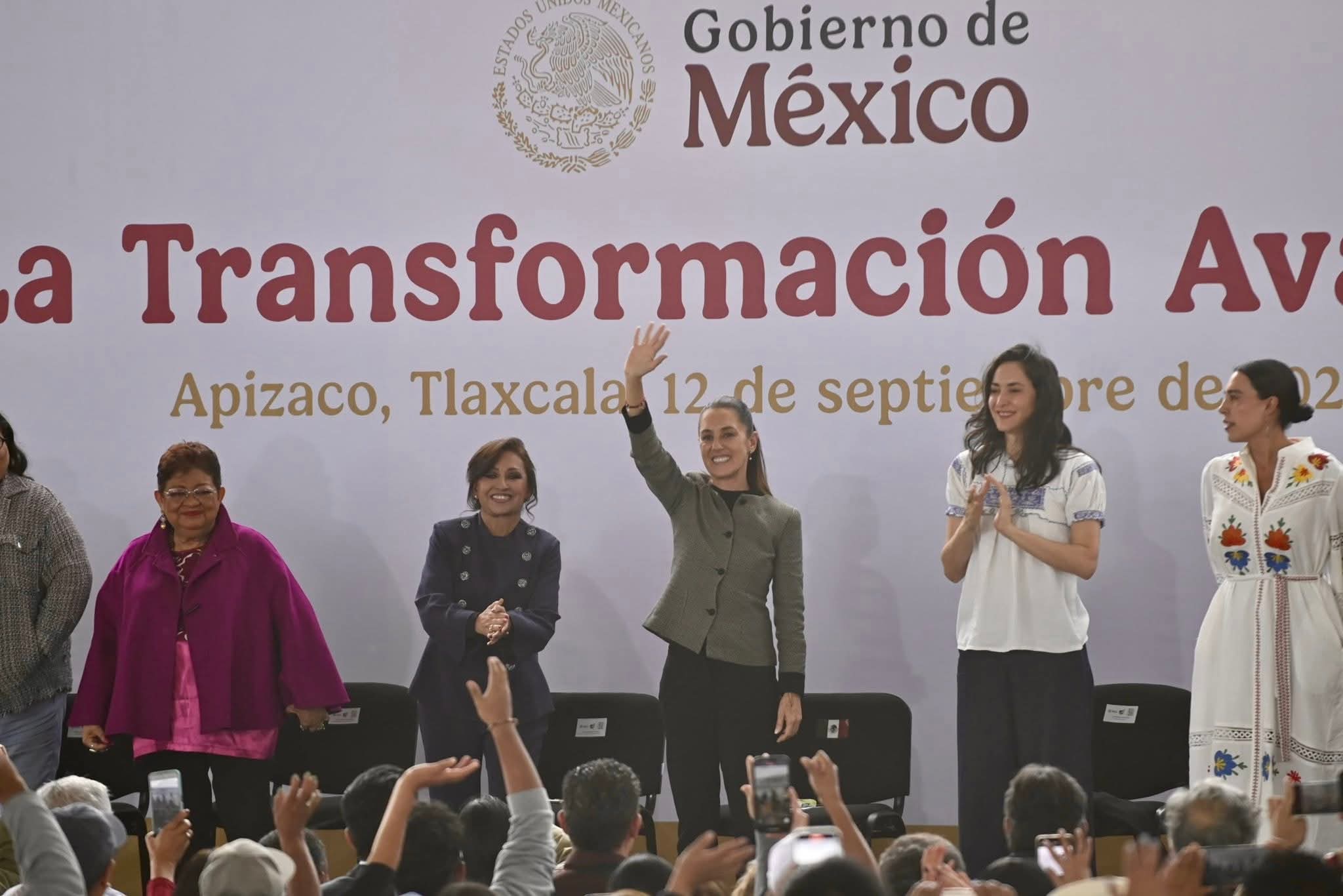 Destaca Claudia Sheinbaum logros de la 4T en Tlaxcala; reconoce labor de Lorena Cuéllar 