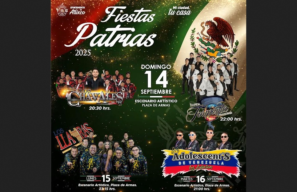 Atlixco celebra el 215 aniversario de la Independencia de México