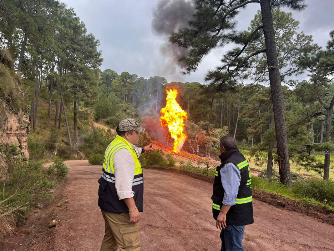 Fuga de gas LP en Nanacamilpa moviliza autoridades y resguarda familias
