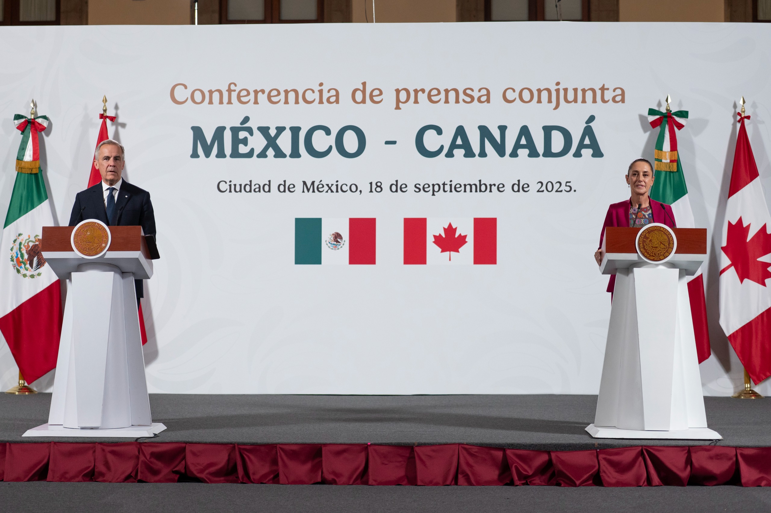 México y Canadá anuncian asociación estratégica integral 2025-2028