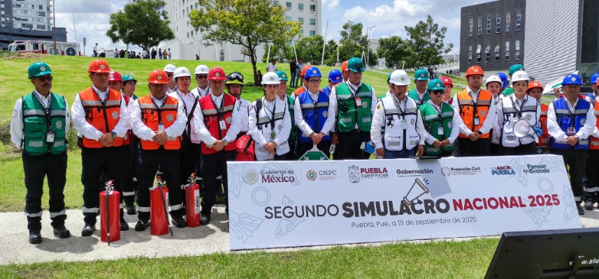En Puebla, más s de un millón de personas participan en Segundo Simulacro Nacional 2025