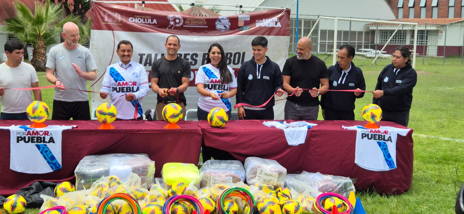 Tonantzin Fernández inaugura talleres de fútbol en alianza con el Club Puebla