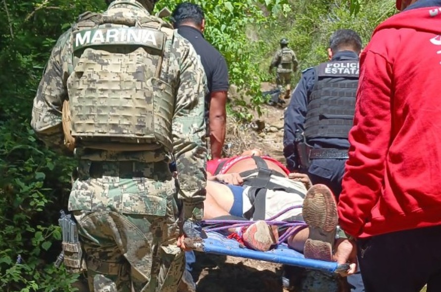 Migrante cae a barranca en Amozoc