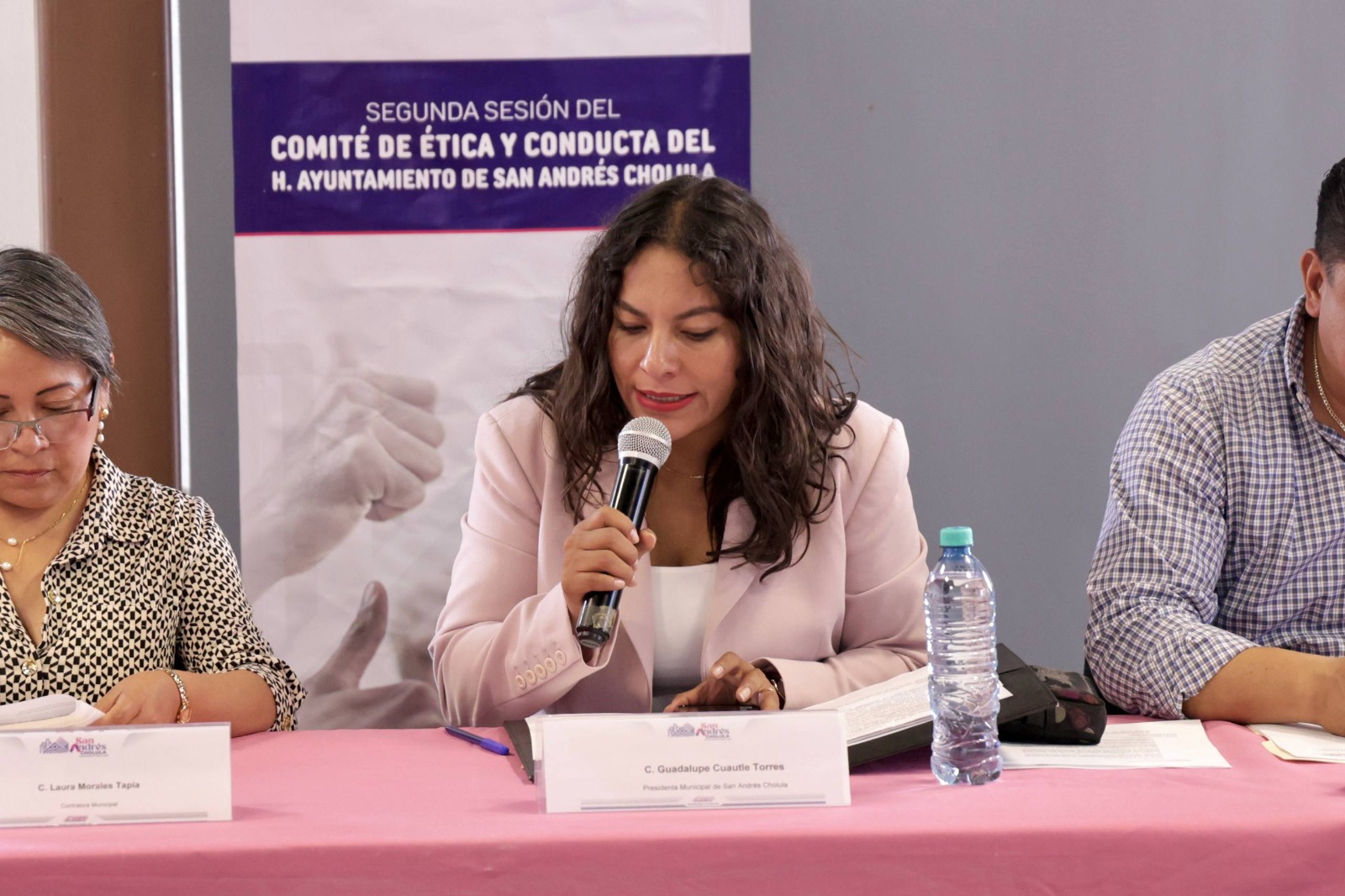 Afianza Lupita Cuautle política de integridad en San Andrés Cholula