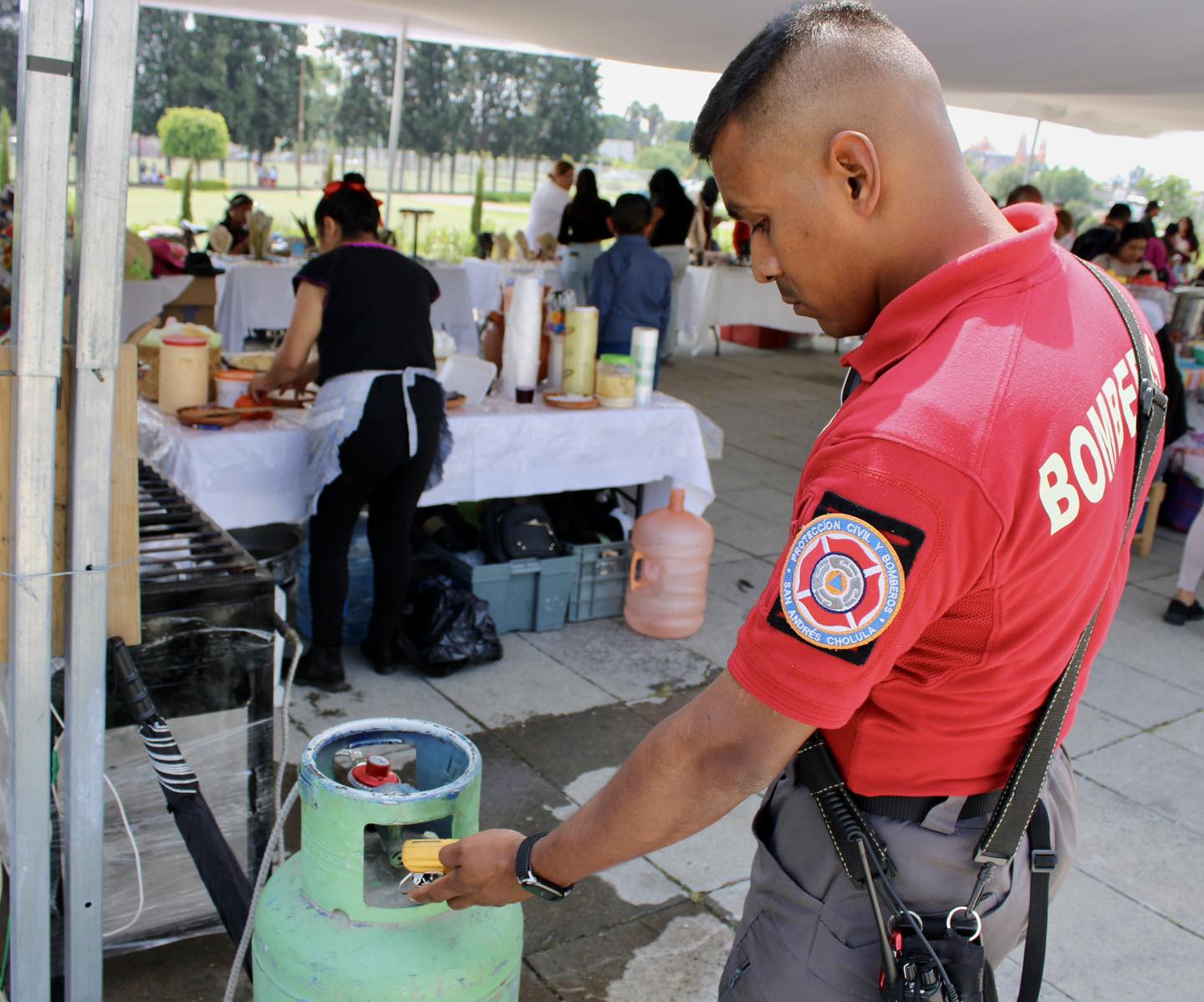 Policía Municipal y Bomberos resguardan el 6.º Foro Internacional Ser Mujer en San Andrés Cholula