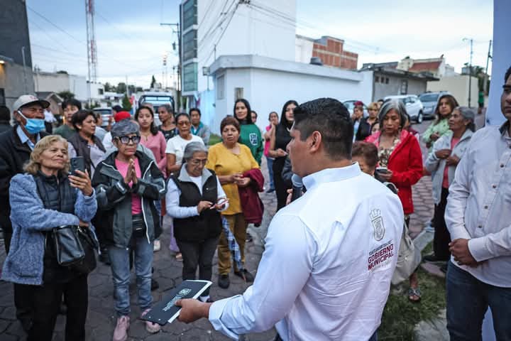 Omar Muñoz inicia programa “Iluminación Segura” en la Reserva Territorial Quetzalcóatl 