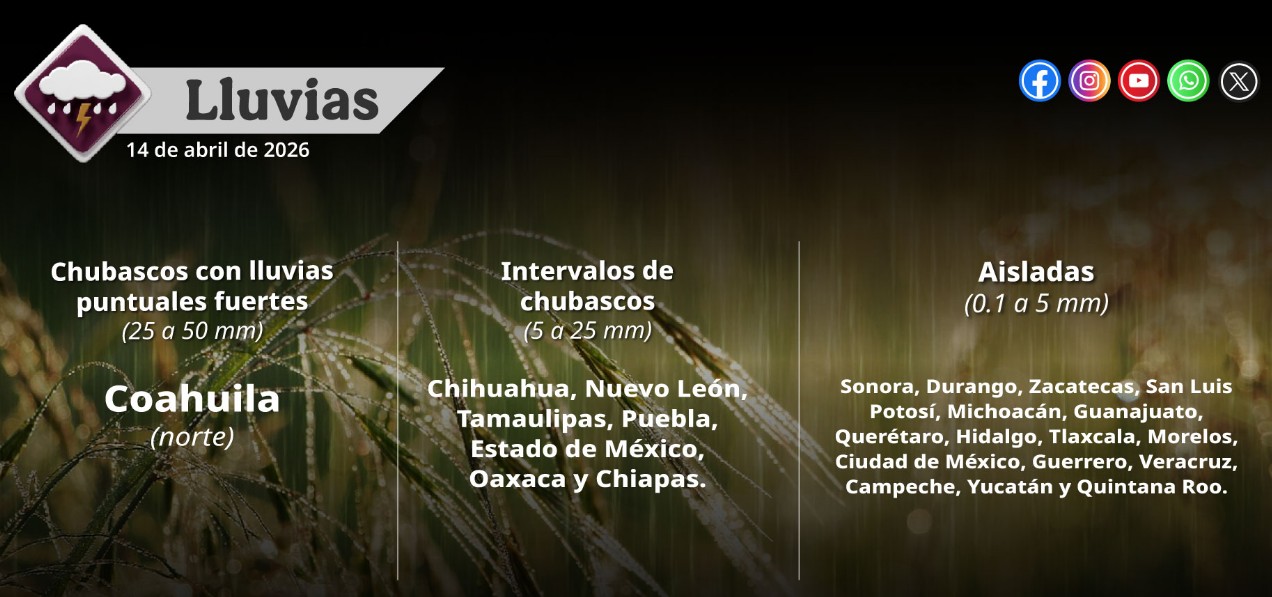 Lluvias, calor y fuertes vientos marcan el clima en México este martes