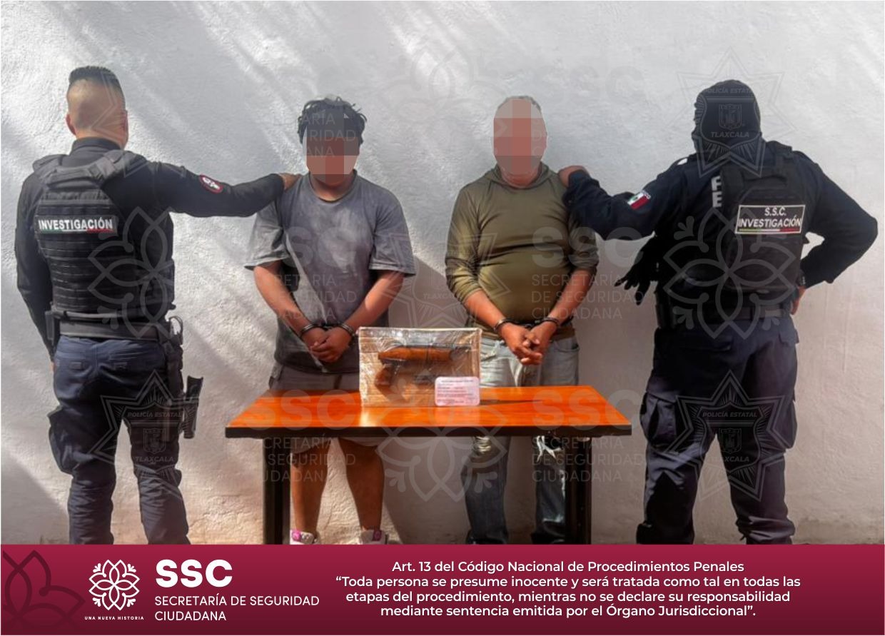 Operativo en Tlaxcala sorprende con aseguramiento de arma y detención tras alerta ciudadana