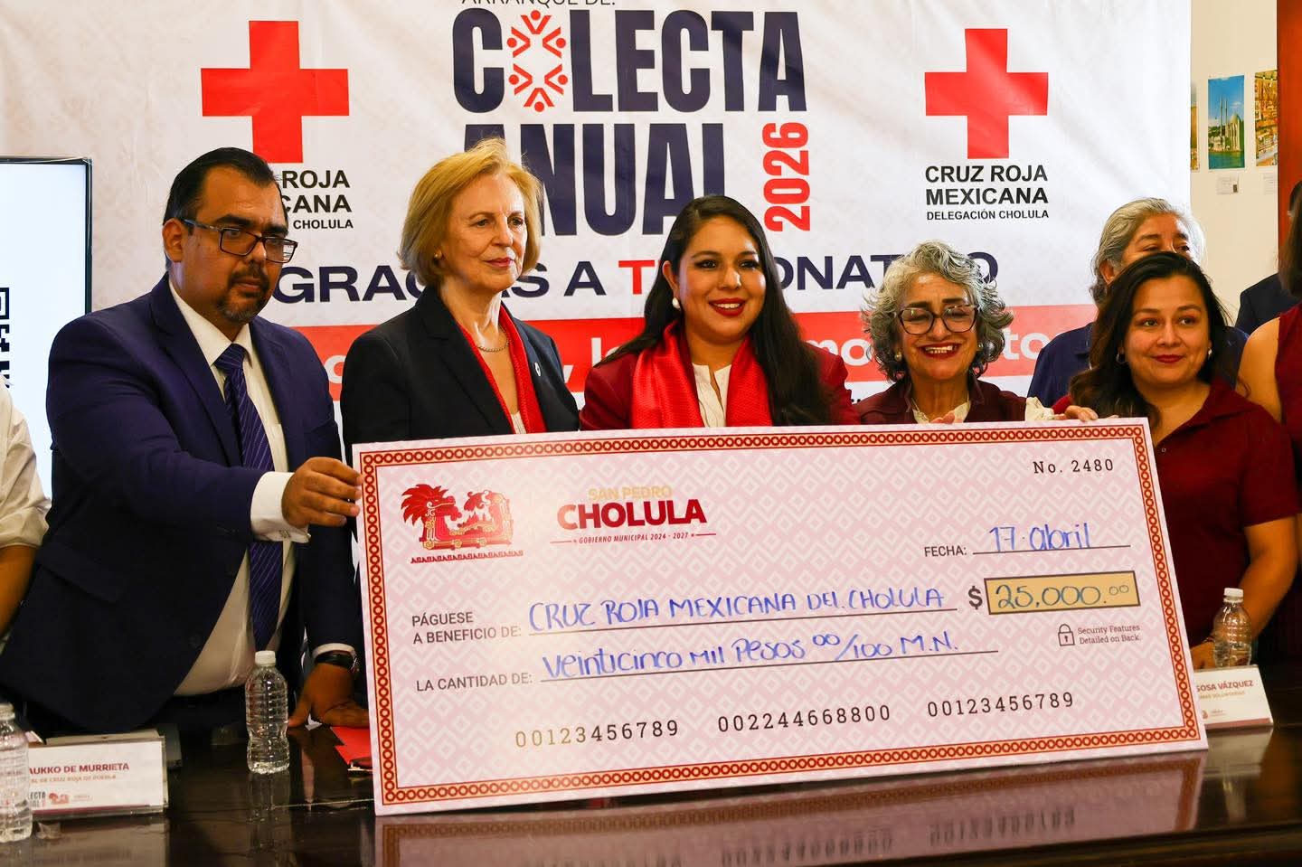 Inicia colecta de Cruz Roja en Cholula con respaldo institucional y voluntariado