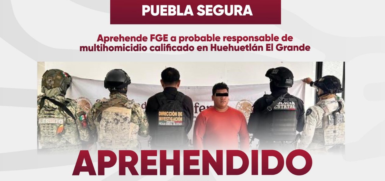 Operativo coordinado logra captura relevante en Puebla